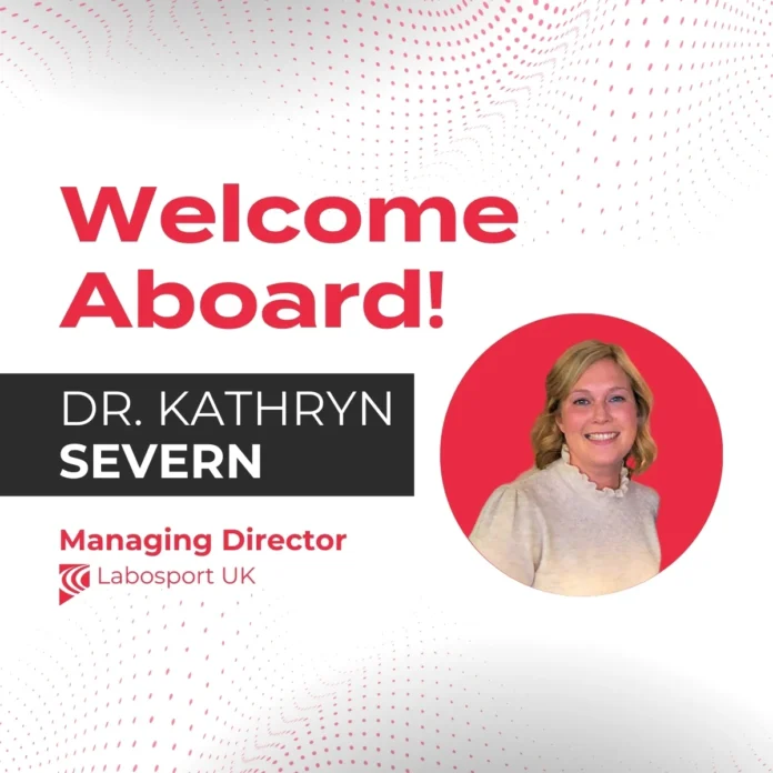 Professional portrait of Dr Kathryn Severn, recently appointed Managing Director of Labosport UK. Kathryn brings extensive expertise in sports surfaces and holds leadership roles within the UK sports construction industry.